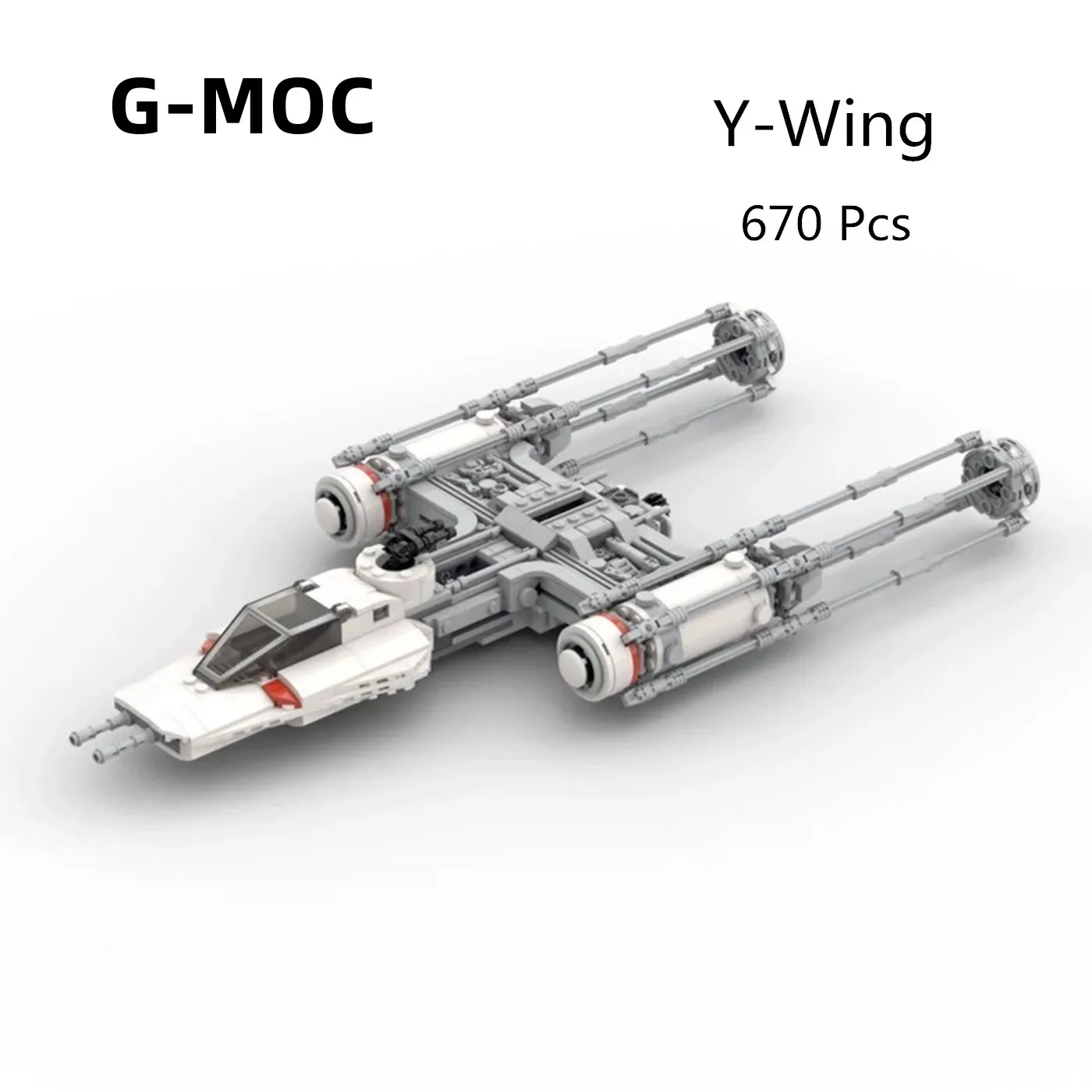 

G-MOC Buildings Blocks 670 Pcs Space Wars 75249 Y-Wing Weapon Spaceship Fighter Assembly Bricks Collection Kis Birthday Toys Gif