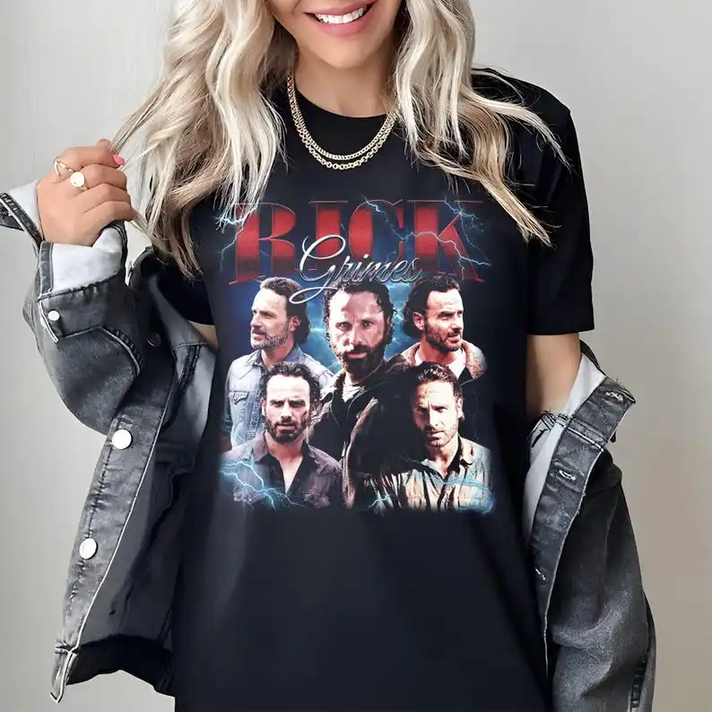 Vintage Rick Grimes T-Shirt, Rick Grimes Bootleg Shirt, Rick Grimes Shirt, The Walking Dead T-Shirt, Vintage Movie TShirt