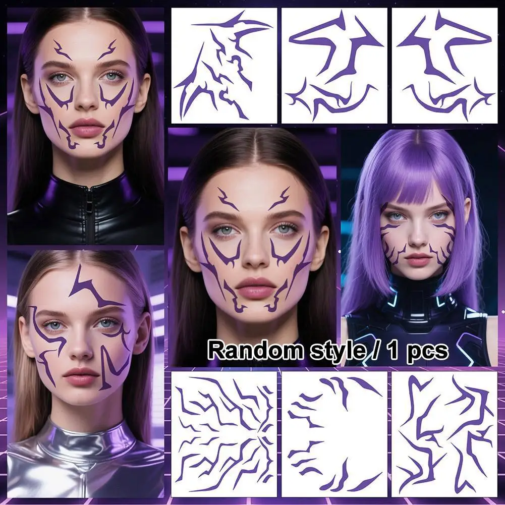 

6 Types*10 Anime Cosplay Temporary Tattoos Rumi&Jinu Set for Cosplay & Halloween | HUNTR/X & Saja Free Crop Designs