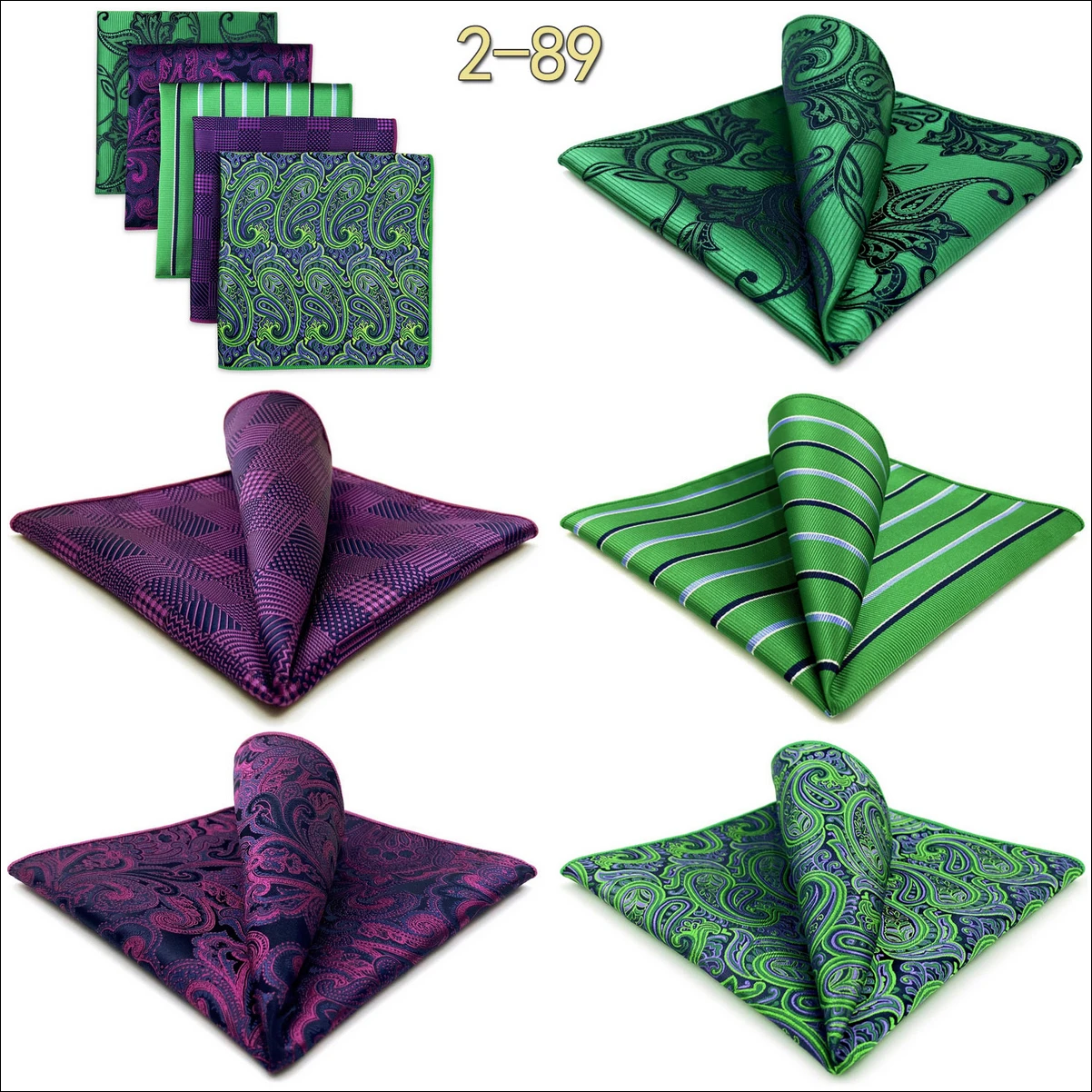5 Pack Mens Suit Pocket Square Handkerchief Set Various Hanky Lot Classic Gentlemen Wedding Gift Accessories Large Dropshipping