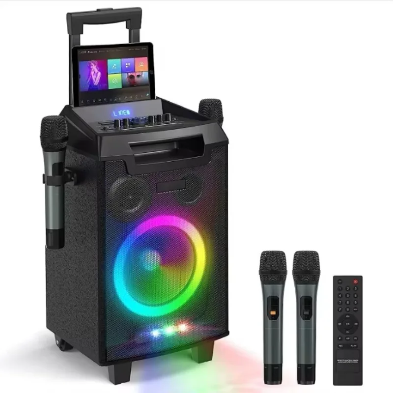 Bluetooth Speaker PA System for Adults & Kids with 2 Wireless Microphones