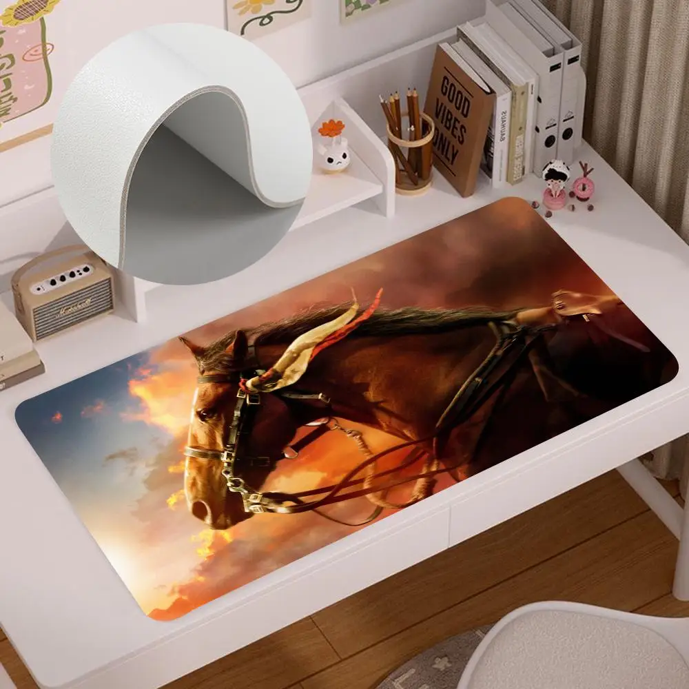 

horse Mouse Pad Mouse Pad 100x50cm 800x400mm Computer PU Desk Mat Office Decoration Mouse Mat