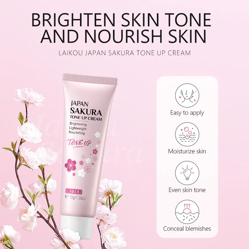 Crema correctora BB para mujer, Base de maquillaje, control de aceite, Cosméticos hidratantes de larga duración, impermeable, a prueba de sudor, crema de tono Sakura