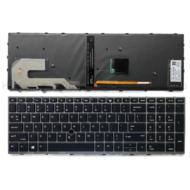 SS+Backlit Keyboard with Pointing Stick for HP EliteBook 850 G5 850 G6 855 G5 750 G5 755 G5 Laptop, Strictly Tested