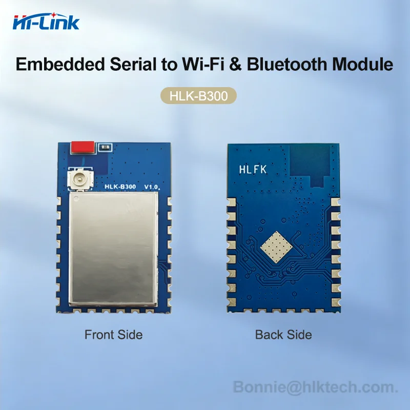 WiFi6 BLE5.4 Serial Module UART Transparent Transmission AT-Command HLK-B300 Hi-Link for IoT