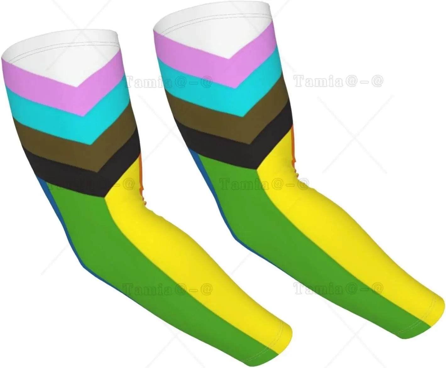 

LGBT Gay Pride Cooling Sleeves for Women Men Fashion Sun Protection Arm Sleeves With Thumb Hole for Outdoor Sports