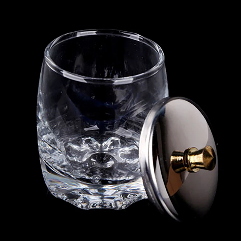 Vaso de cristal para uñas, recipiente de acrílico líquido, plato transparente, recipiente para polvo de uñas, herramientas de equipo