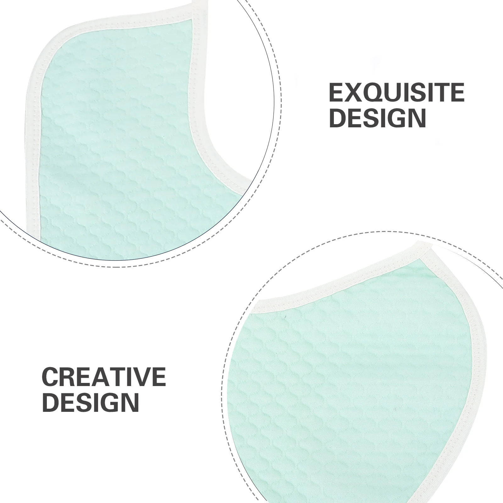 

2Pcs Cotton Absorbent Bibs Comfortable Saliva Pads for Elderly Adults Reusable Feeding Protective Short Aprons