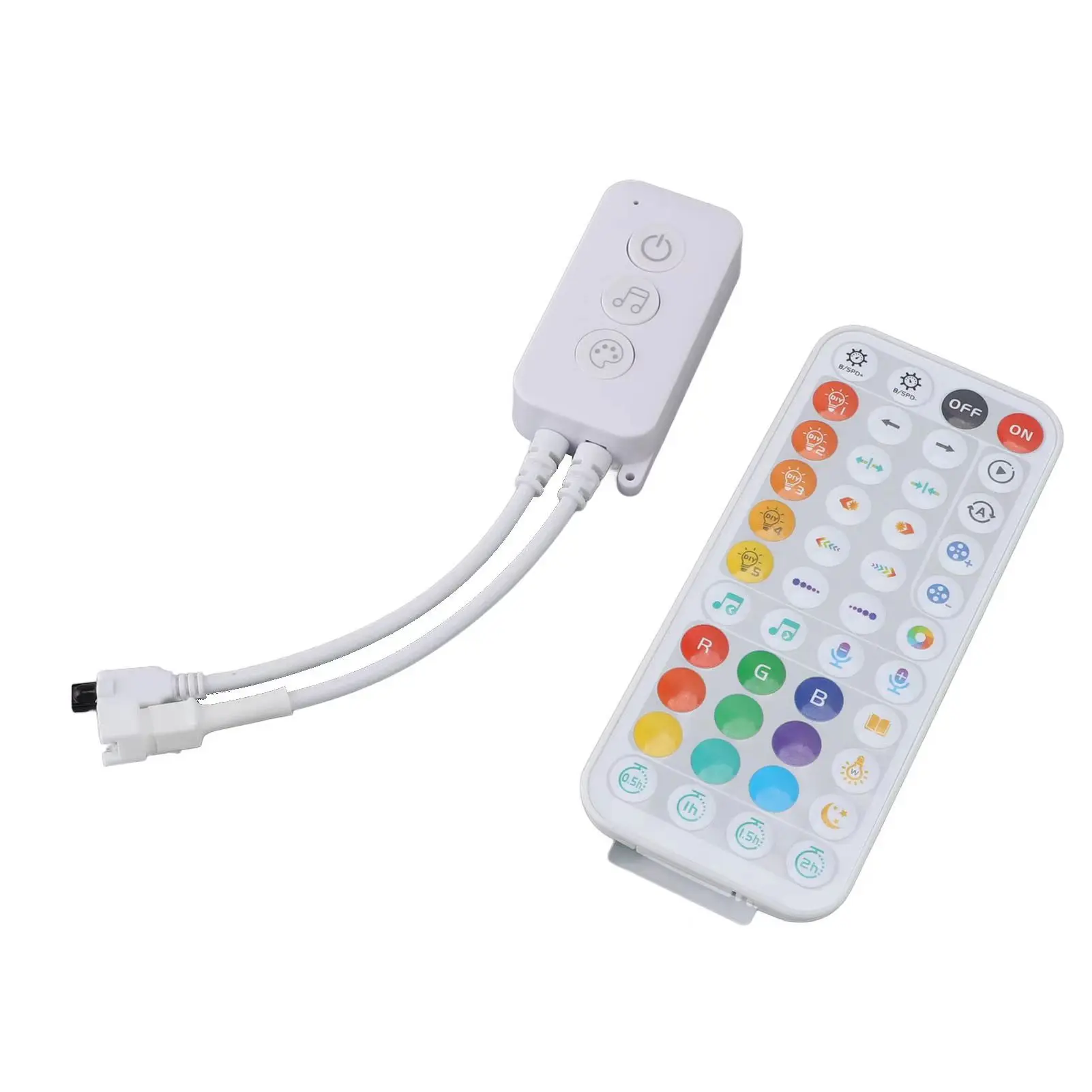 Imagem -06 - Tuya Wifi Spi Controlador Led com Teclas Ir44 Remoto Bluetooth Música Cntroller para Ws2811 Ws2812 Fcob Rgb ic Luz de Tira Dc5v24v