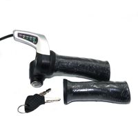 Wuxing Brand Ignition Key Model 48V/36V/24V Electric Bicycle Twist Throttle/Speed Handle/Gas Accelerator with on/off key switch