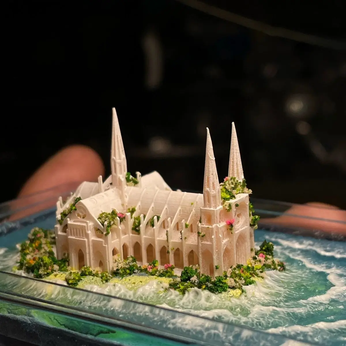 

Ultra-Detailed Mini Coastal Church - Micro Sculpture of a Chapel, Exquisite Collectible for Shelves & a Thoughtful Gift
