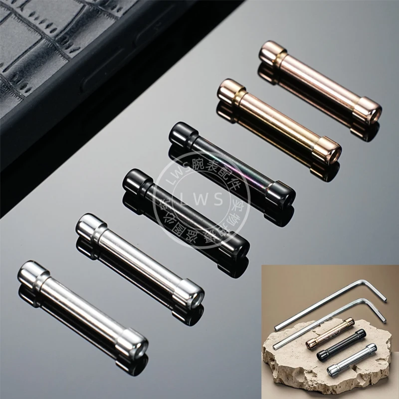 For Tissot 1853 T141/417 Racing T-race Ear Protection Watch strap Screw rod T141.417 Watchband Connecting Rod Hexagonal Nut Axis