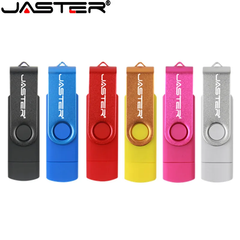 

JASTER OTG 2 in 1 USB Flash Drive 128GB Rotatable Pen Drive 64GB High Speed Memory Stick 32GB Real Capacity Pendrive 16GB U Disk