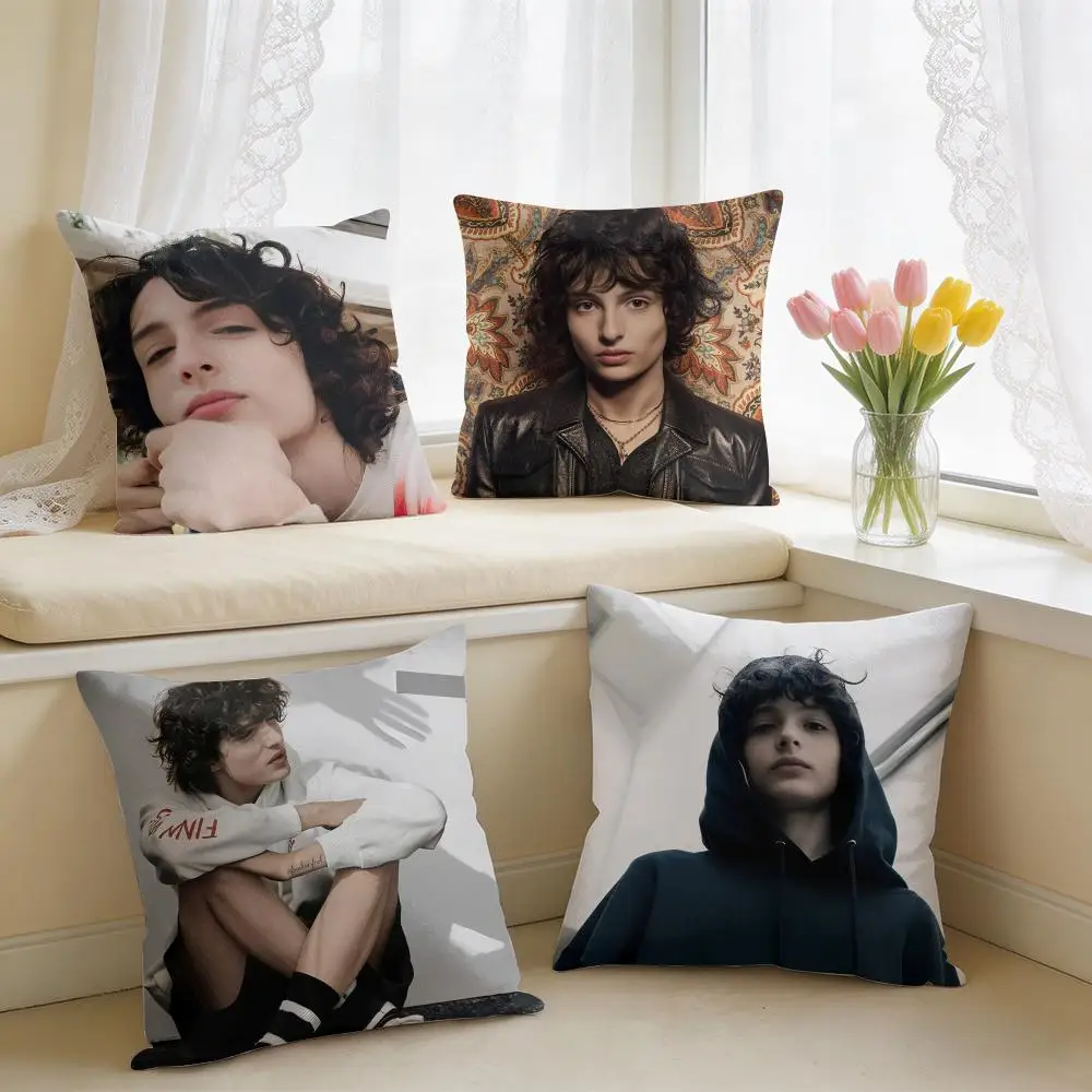 Actor F-Finn W-Wolfhard Cushion Cover Square Short Plush Pillow Case Living Room Sofa Home Decor Funda 40X40