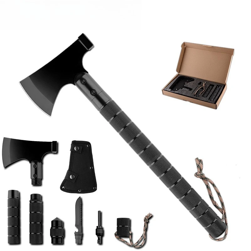 Outdoor Multifunctional Fire Axe Mountain Cutting Engineer Portable Tactical Axe Chopping Wood Axe