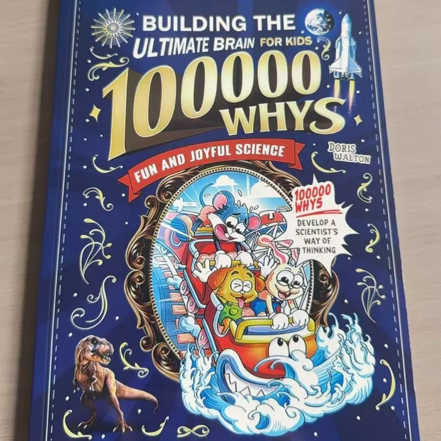 

100000 Whys: Building the Ultimate Brain for Kids English Version Fun Science Cartoon Book Children's Early Education STEM Learn