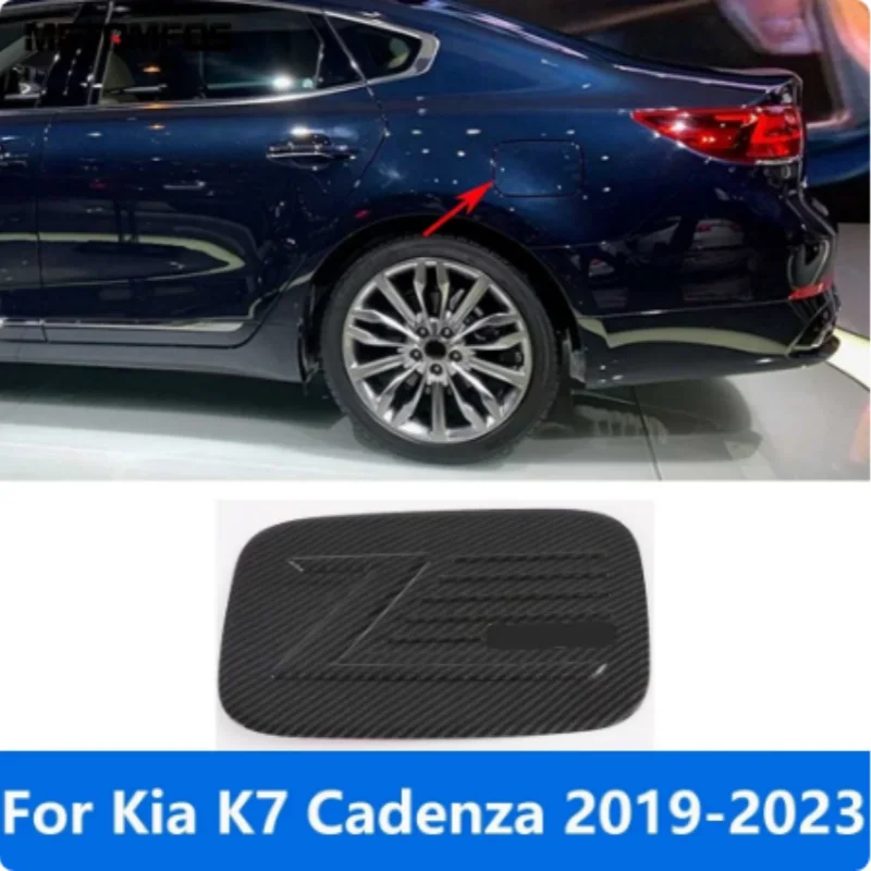 

Accessories For Kia K7 Cadenza 2019-2021 2022 2023 Carbon Fiber Fuel Tank Cap Oil Filler Gasoline Cover Trim Sticker Car Styling