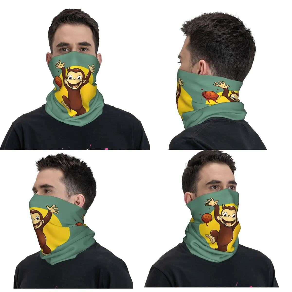 

Curious George Monkey Happynes Бандана на шею Маска с принтом Шарф Многофункциональный велосипедный шарф Унисекс для взрослых Всесезонный