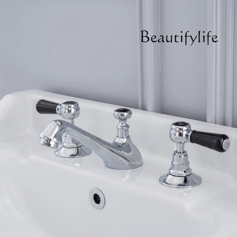 

Умывальник Горячий и холодный американский смеситель с подтяжкой, запуск в стиле ретро, восьмидюймовый умывальник с тремя отверстиями