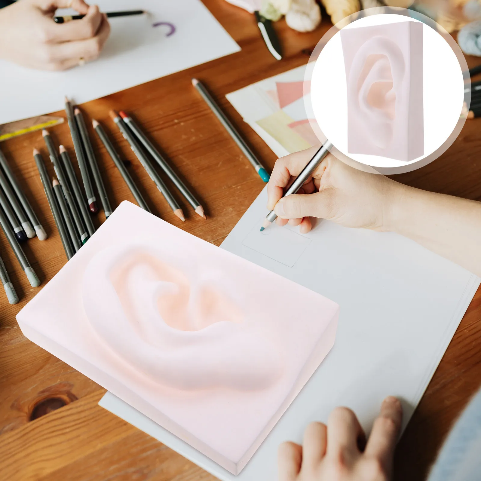 1Pcs Sense Organ Teaching Aid Sketch Art Sculpture Soft Plastic Desktop Decoration Painting Graffiti Sculpture Home Office
