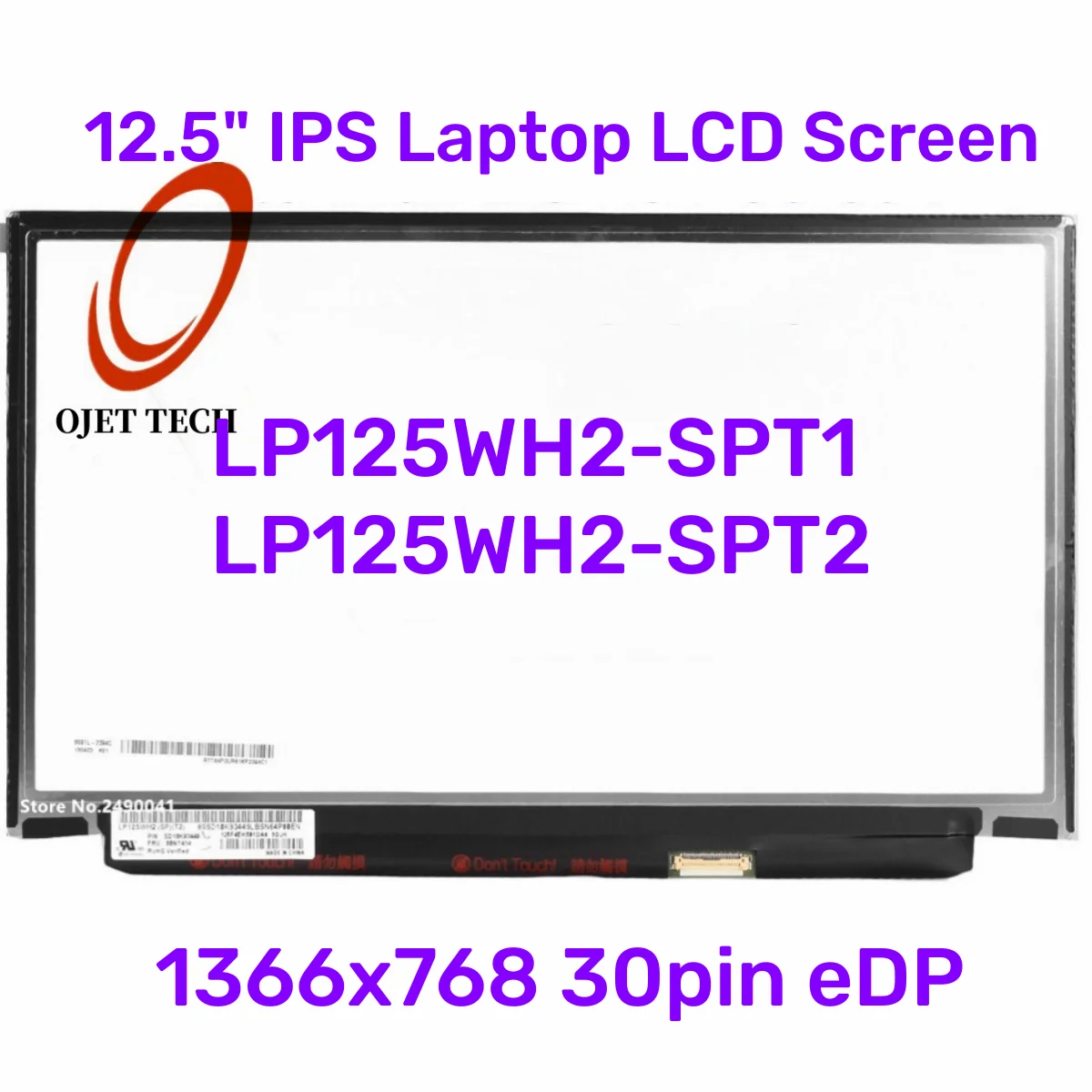 12.5'' LP125WH2-SPT1 LP125WH2-TPH1 M125NWN1 For Lenovo X240 X250 X260 X270 X280 LCD Screen IPS Display Matrix IPS 1366x768 30Pin