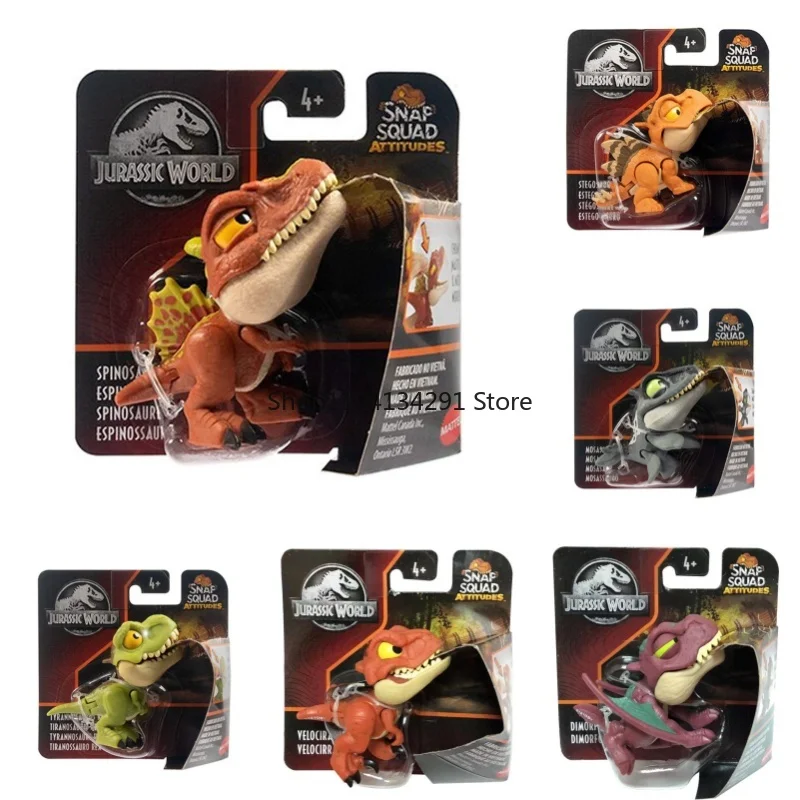 

Original Jurassic World Snap Squad Dinosaurs Indominus Rex Baryonyx Mosasauru Bumy Ankylosaurus Children Toys Boys Gift
