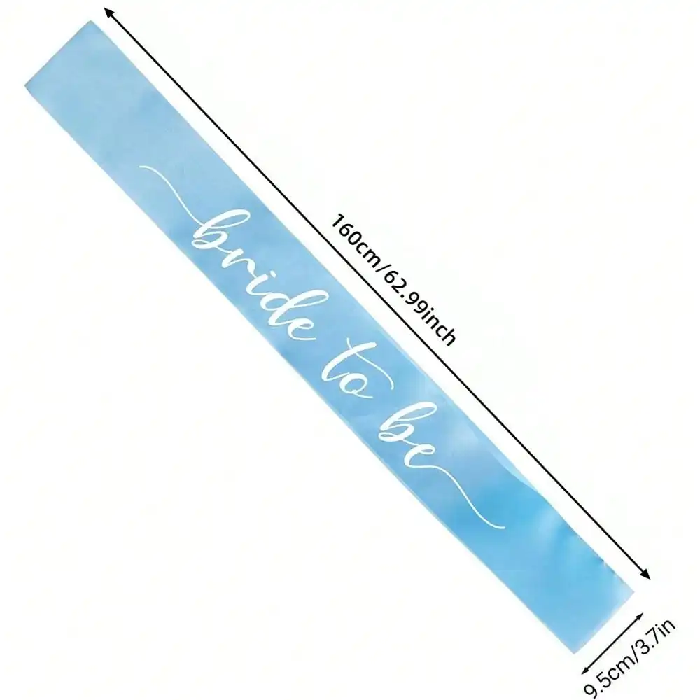 Blue Bride To Be Sash, Bachelorette Party Bridal Sash, Shower Decorations, Engagement Bach Party Favors Accessories image 3