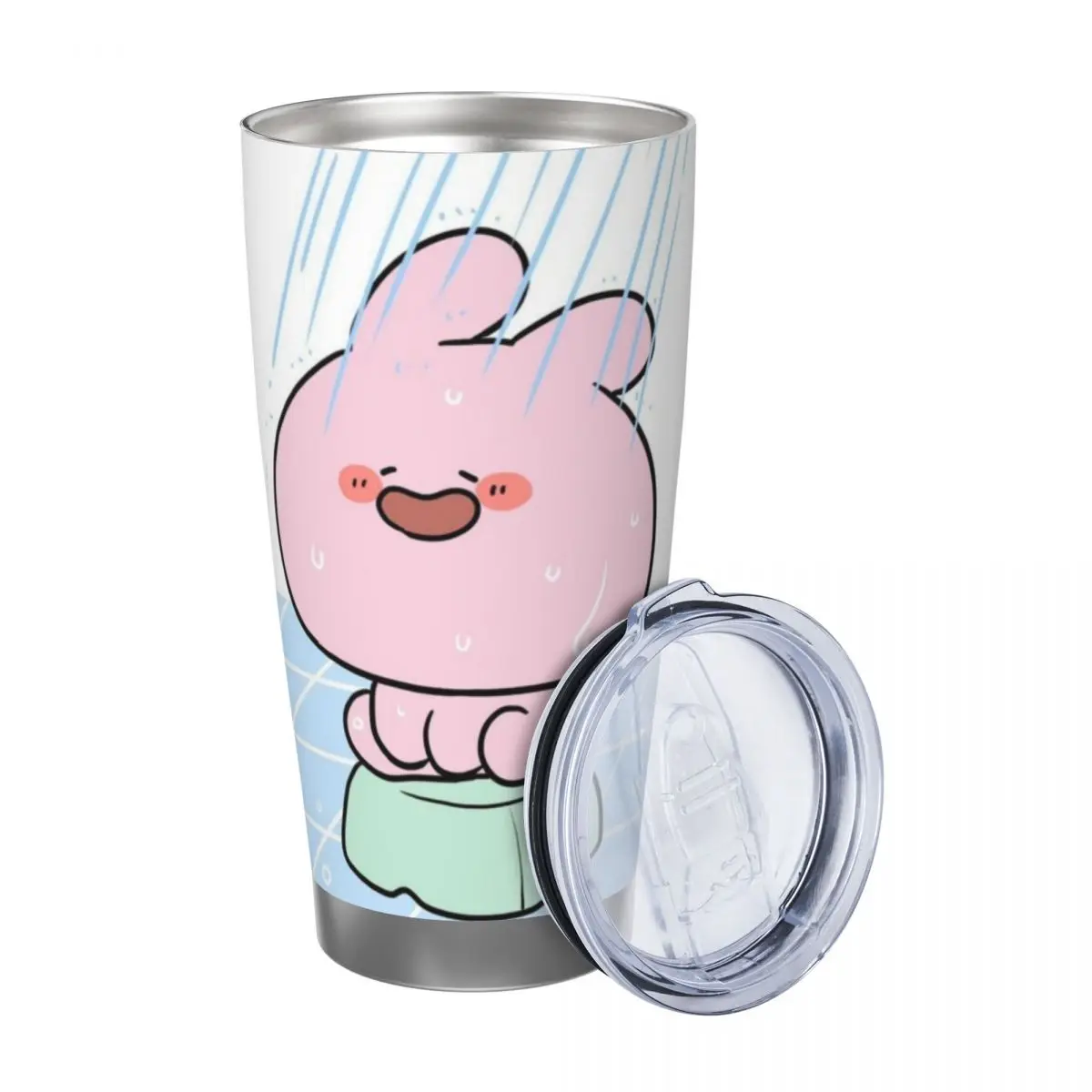 Asamimichaan Cute Asamimi 20oz Stainless Steel Car Mug Straw Thermal Iced Travel Cup Vacuum Insulated Coffee Hot Cup