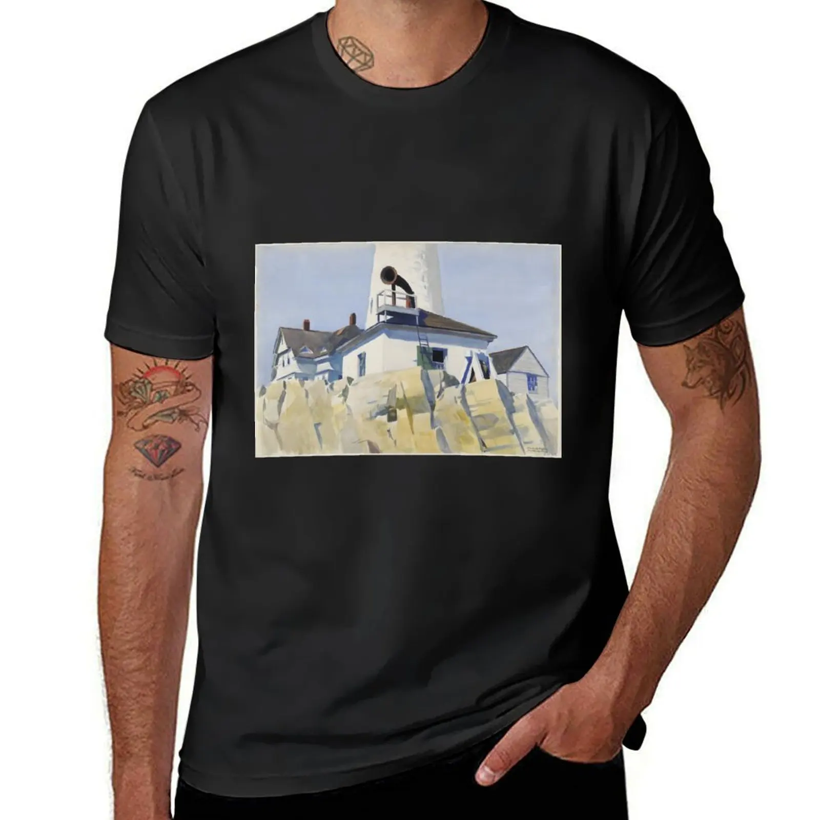 edward hopper T-Shirt shirts graphic tees customizeds anime mens clothes