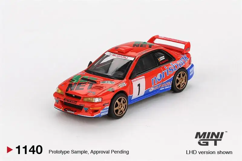 [Prévente] MINI GT 1:64 Impreza WRC97 # 1 Champion DRM de 1999 # 1140 modèle de voiture moulé sous pression
