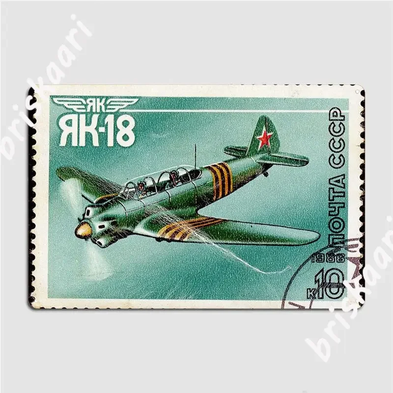 Postal Stamp Aviation Metal Signs Wall Cave Cave pub Designing Plaques Tin sign Posters