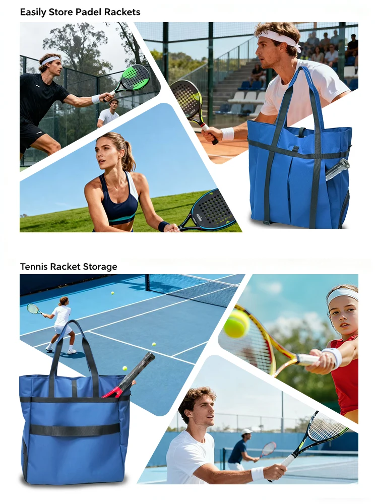 Fashionable Large-Capacity Commuter Tote Bag Waterproof Oxford Cloth Handbag Sporting Yoga Tennis Padel Racket Bag