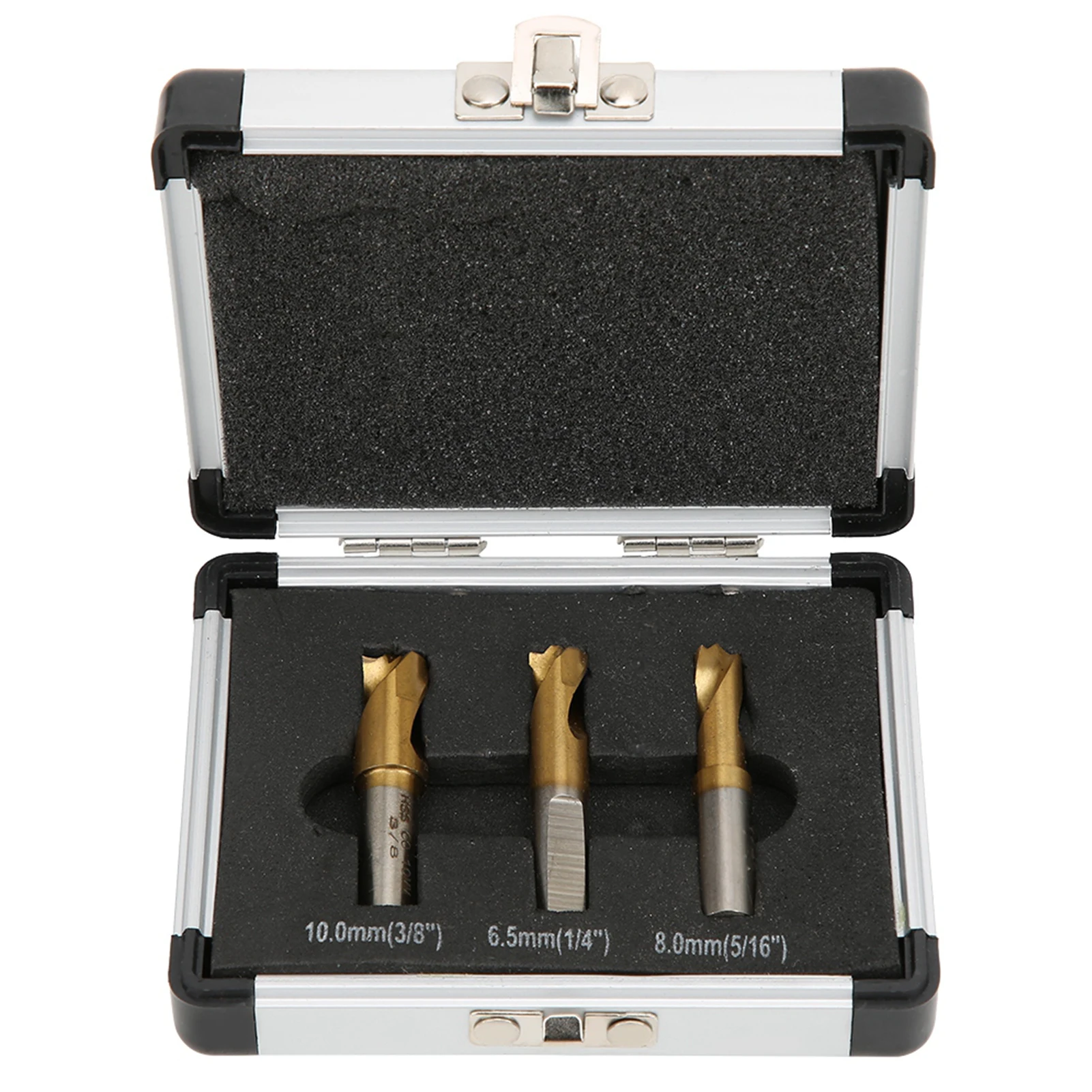 3-delige set HSS CO kobalt puntlasboor, puntlassnijder, snijaccessoires 1/4in 5/16in 3/8in