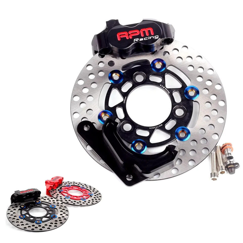 

200mm Motorcycle RPM Front Disc Brake Kit Brake Caliper With Adapter Bracket Brake Disc For Honda DIO AF27/28 /18 ZX AF34 /35/36