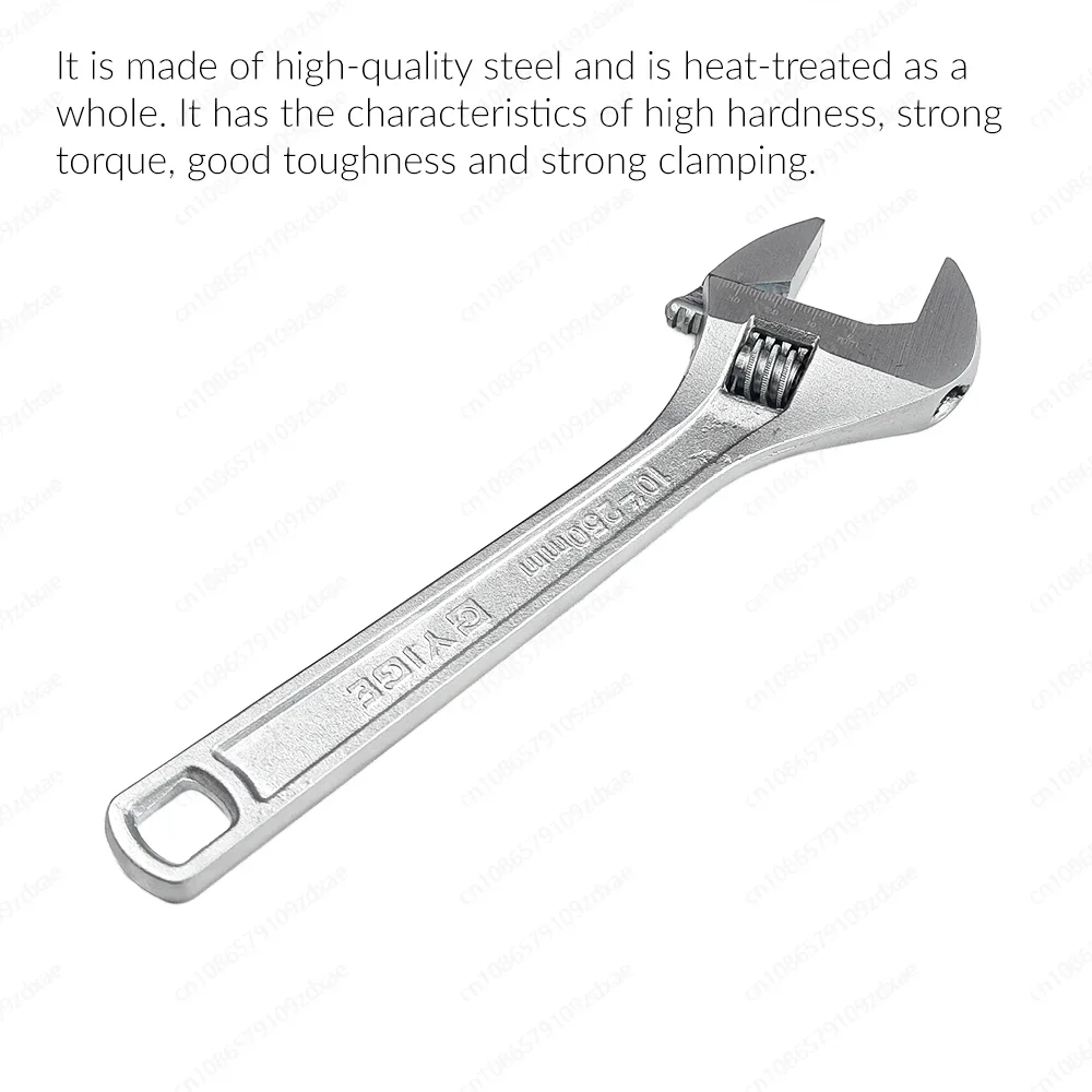 12-15 inch high quality steel forging, multi-function square hole Adjustable Wrench, for water and electricity installation