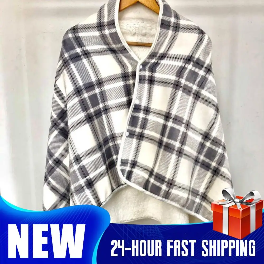 

Wearable Heated Blanket USB Electric Heated Shawl Adjustable 3 Level Temperature Warmer Blanket Soft Cold Protection Home Warmer