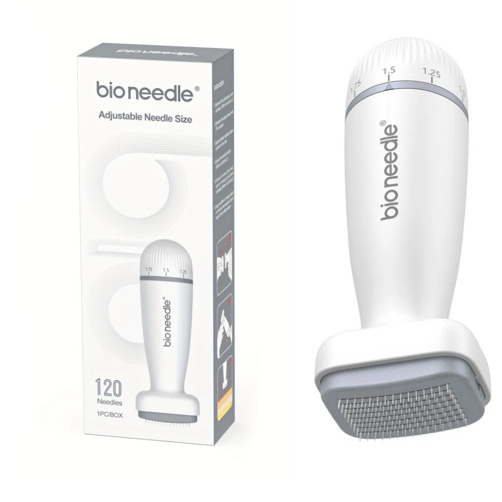 Bio 120Needle Derma Roller Stamp Adjust Needle Derma Microneedle Pen For Beard Hair Growth Microneedling Derma roller Skin Care - view 2