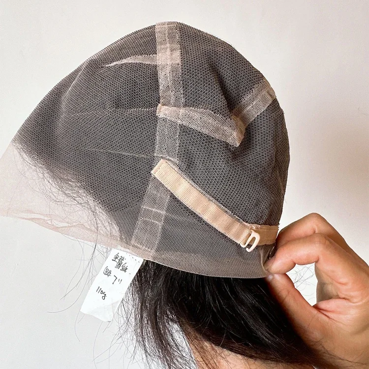 Wig Renda Penuh Rambut Manusia Pendek Pra Pencabutan Alami untuk Mengepang