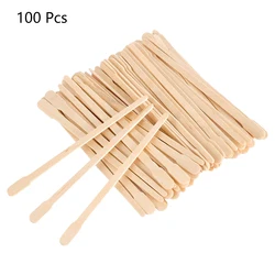 Aplicadores de madeira Varas para depilação a cera, depilação corporal, Sobrancelha Wax Sticks, Mini espátulas de depilação, 100Pcs