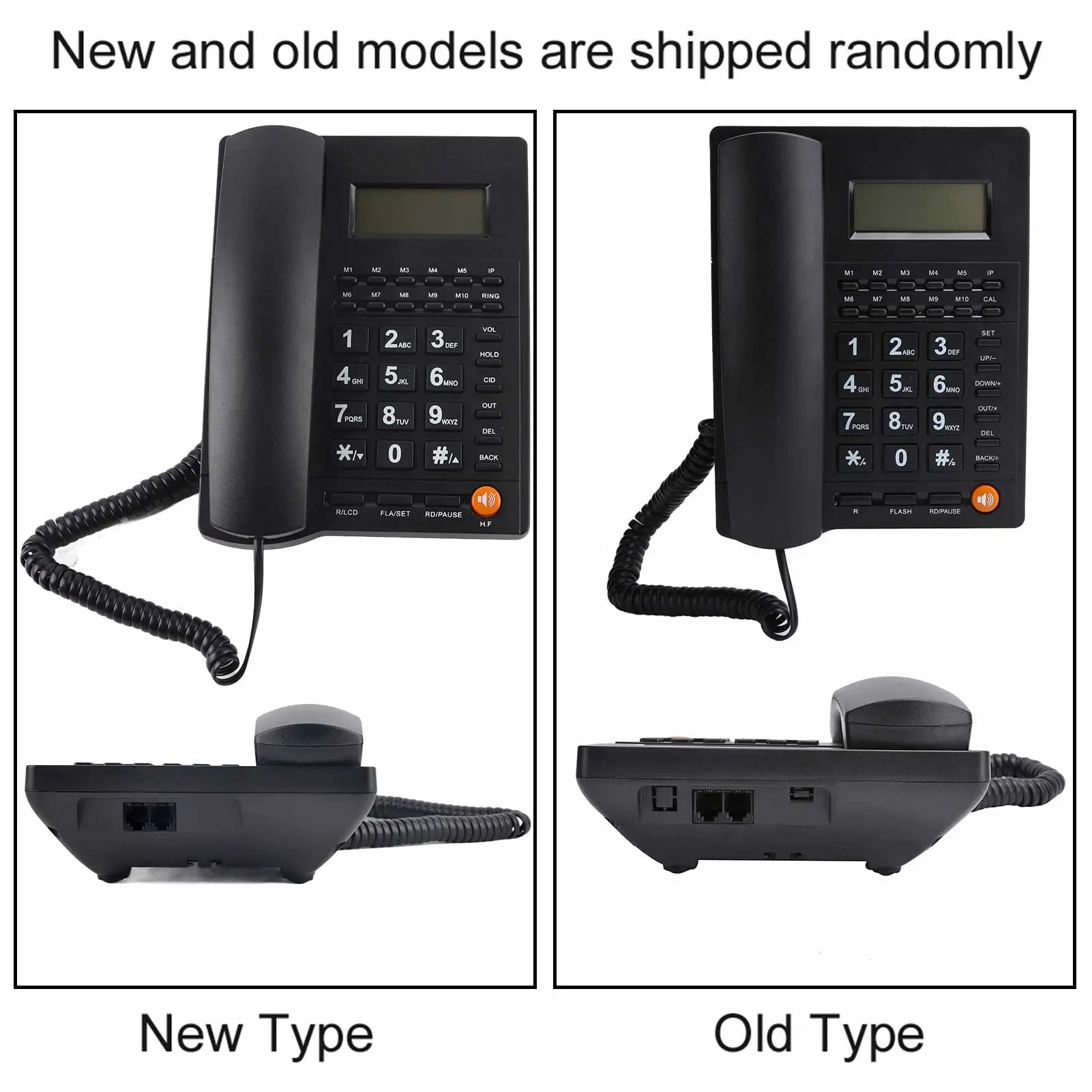 هاتف سلكي لسطح المكتب مع وظيفة معرف المتصل ، زر كبير ، هاتف أرضي ، هاتف ثابت سلكي للفنادق والمكاتب والأعمال