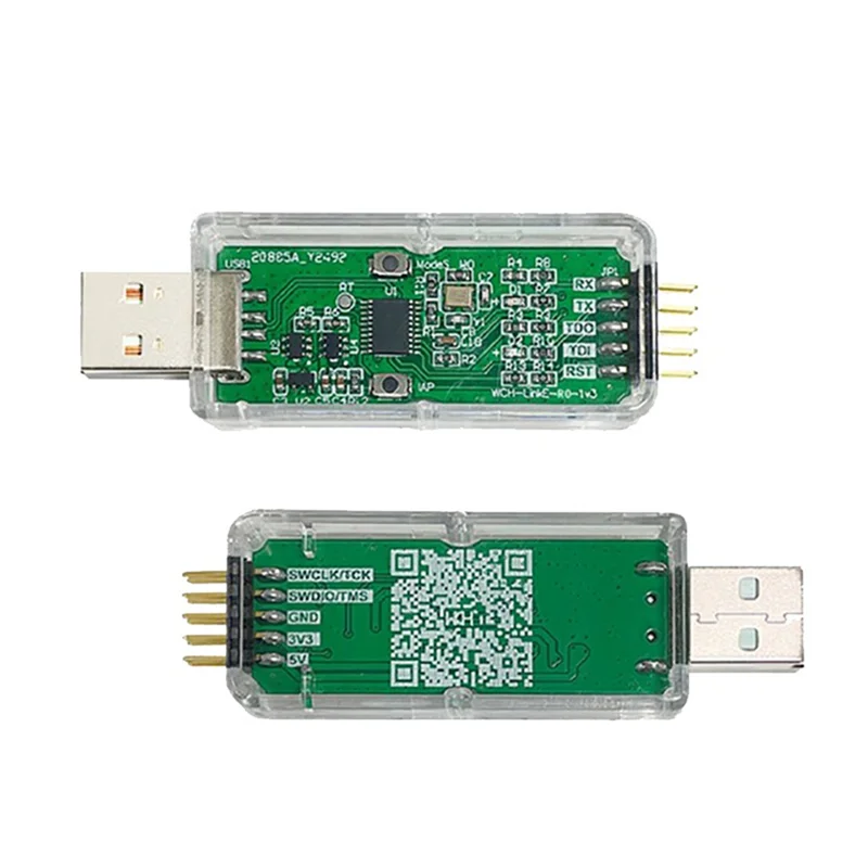 Summer Sale 2Pcs WCH-Linke Online Download Debugger Support WCH RISC-V Architecture MCU/SWD Interface 1 Serial Port To USB Chann