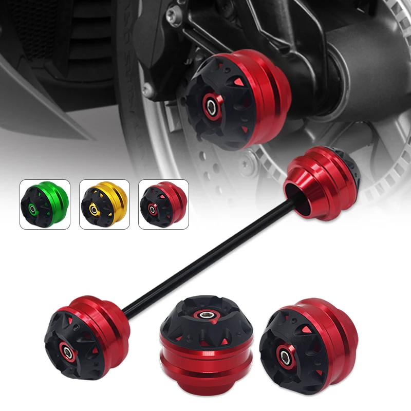 For GSR600 GSR750 GSX8S 8R GSXS950 750 1000 GSXR600 GSXR1000 750 GSX1300R Moto Front & Rear Wheel Axle Sliders Crash Protector