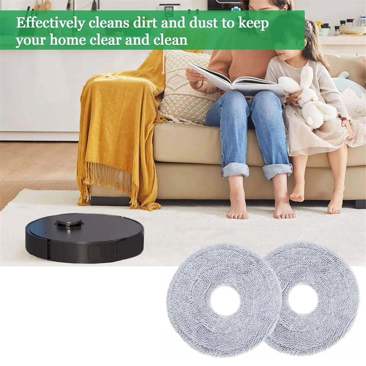 For Dreame L10s Pro Ultra Heat, L10s Pro Gen 2, X40 Ultra Complete, X30 Ultra, X30 Pro Plus Vacuum Mop Cloth Pads