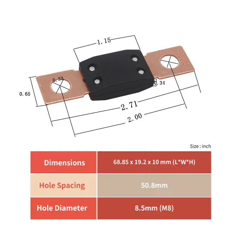 【5-1PCS】ANM Car Automotive Truck Fuses Bolt-on Blade Fuse 0298 Blow 30A-80A 100A 120A-200A 250A 300A-500A