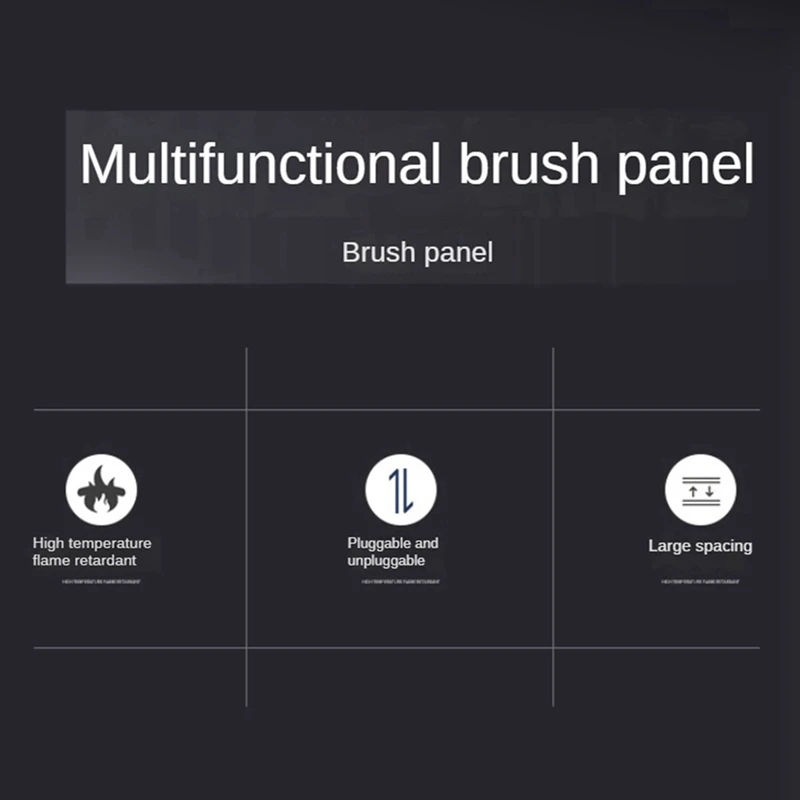 4Pcs Flush Brush Wall Plate Brush Single 1 Gang Wall Outlet Cable Entry Plate Tidy Mount Face Plate Wall Plate Black