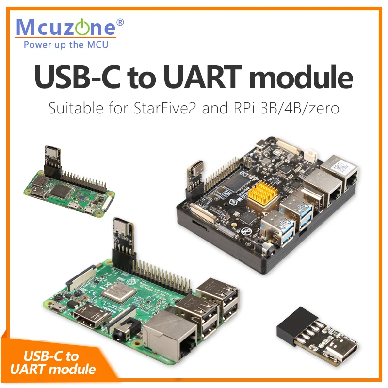 

USB-C to UART module Suitable for StarFive2 and RPi 3B/4B/zero