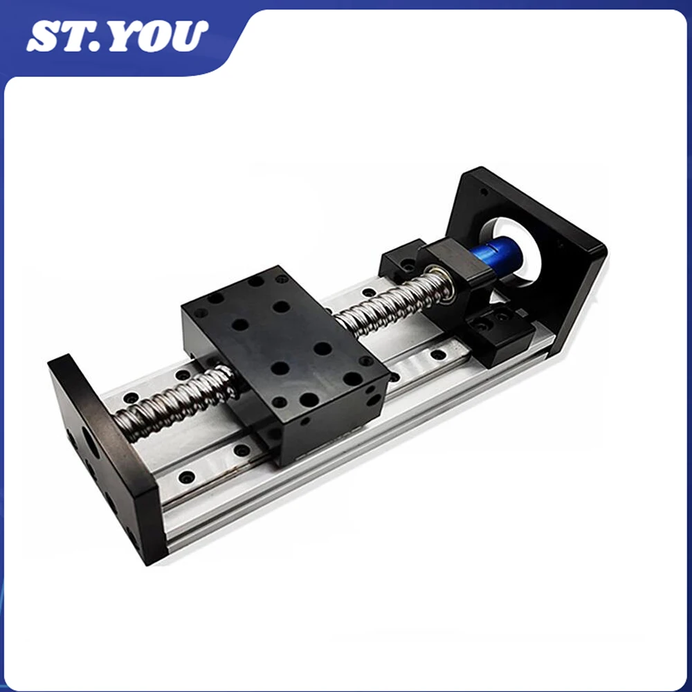 GX80 Double Line Rail Ball Screw Precision Linear Guide 50-700mm Precision Linear Sliding Platform Module For CNC Machine Parts