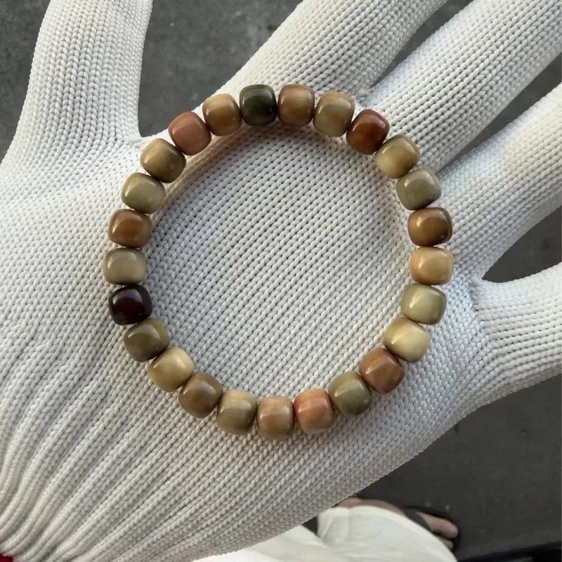 Natural Ridge Gradient Multi-Jade Bodhi Root Bracelet