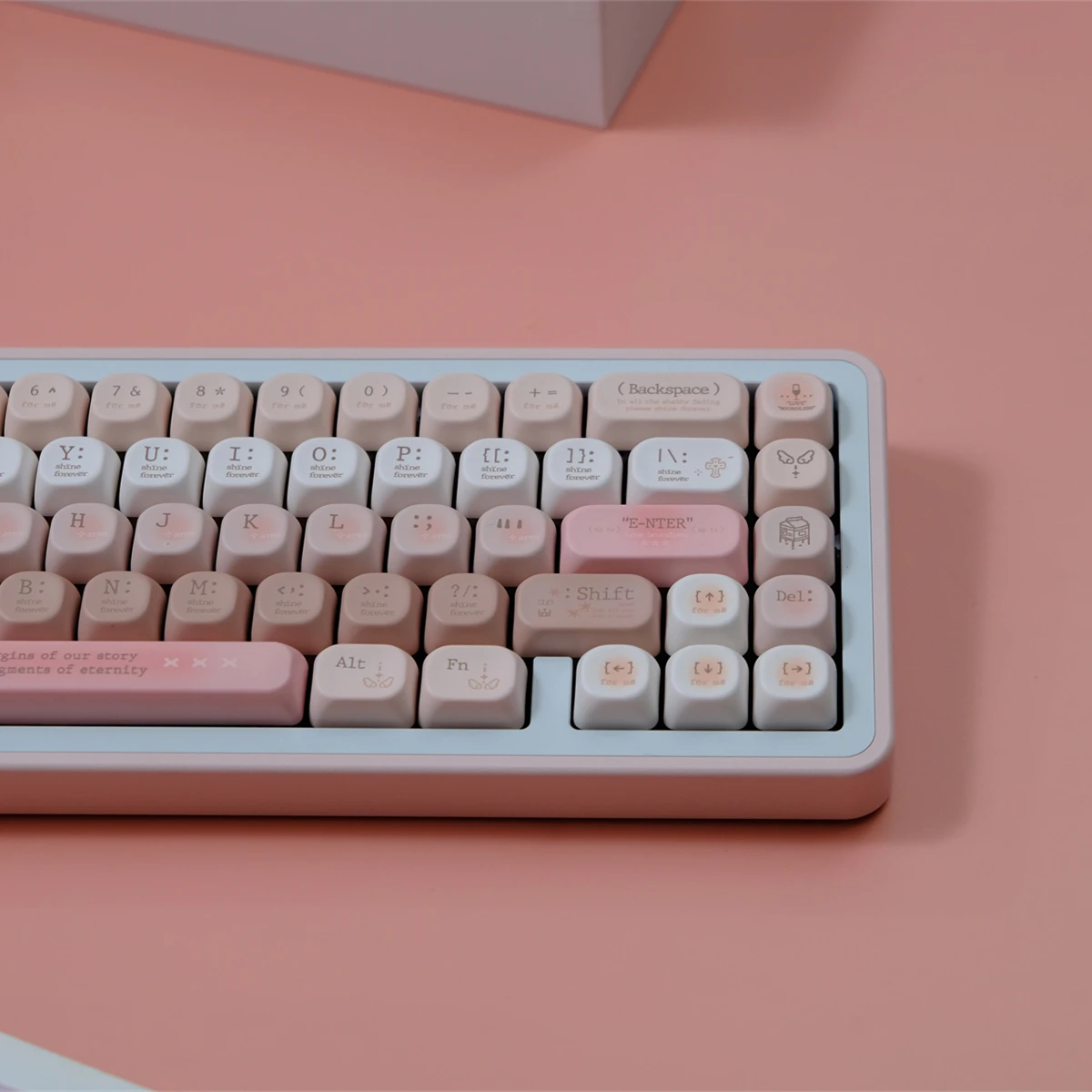 

Drunk romance powder PBT XOA height, sublimation, mechanical keyboard cap wooting drunk deer, rain 75