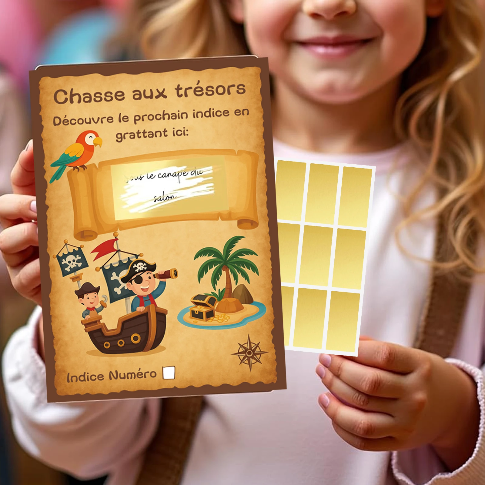 12 قطعة مجموعة ألعاب صيد الكنز تحت عنوان القراصنة مع بطاقات خدش للكتابة + 10 ملصقات للخدش حفلة عيد ميلاد/حفلة/عطلة الوالدين Ch #4